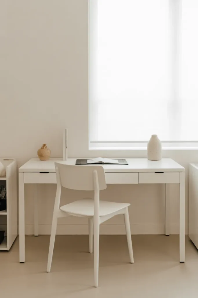 All White Workspace