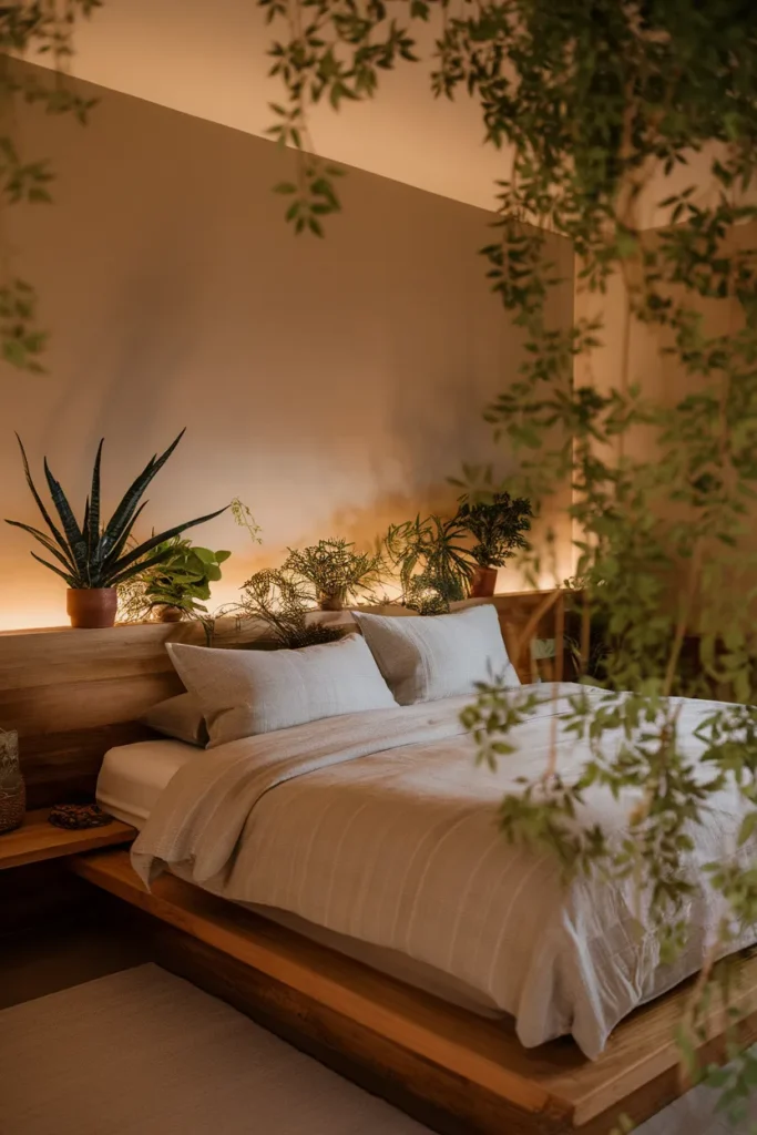 Bed Frame Green Accents