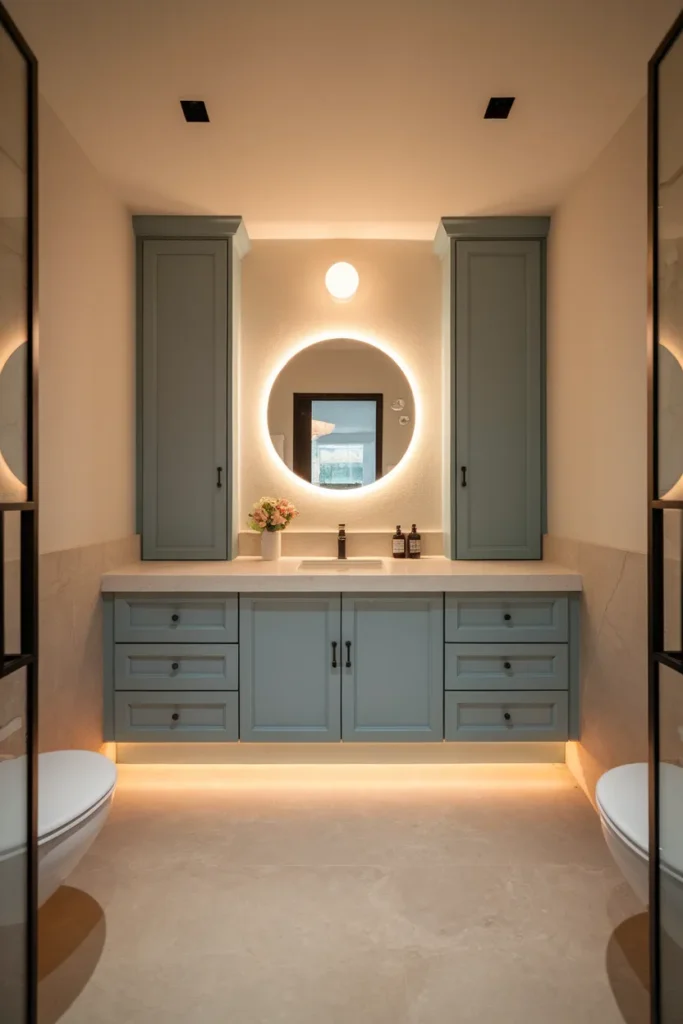 Blue Vanity Lighting