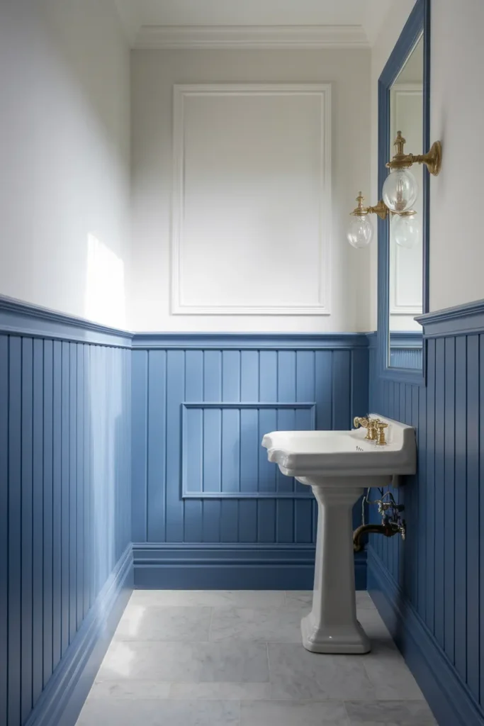 Blue Wainscoting Detail