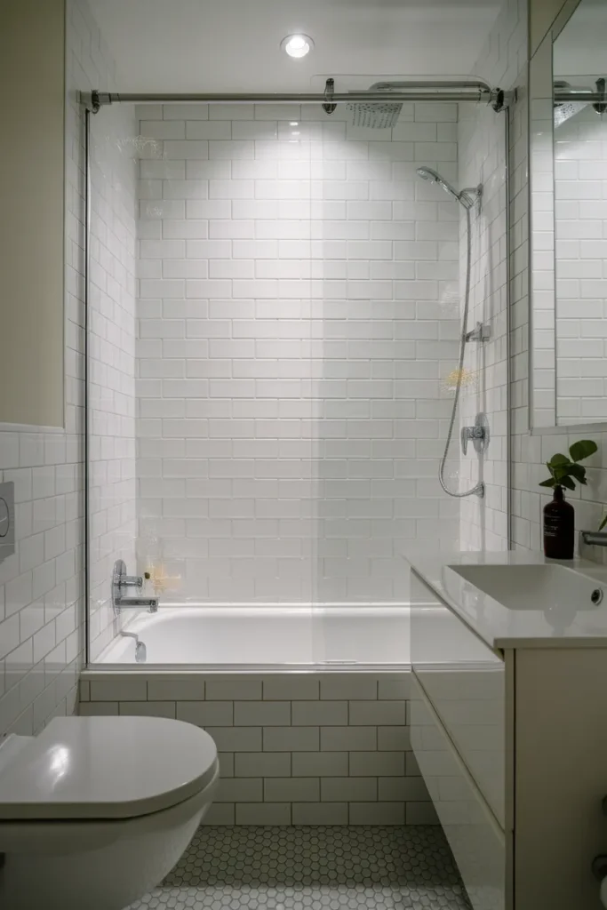 Clear Glass Shower Curtain