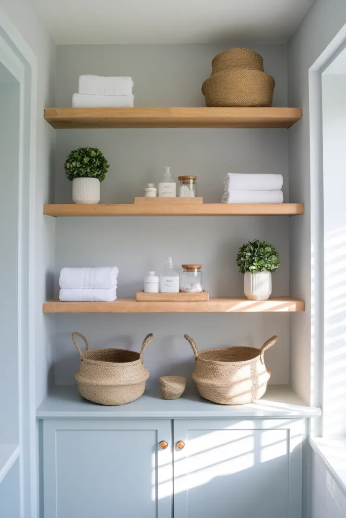 Coastal Blue Shelving