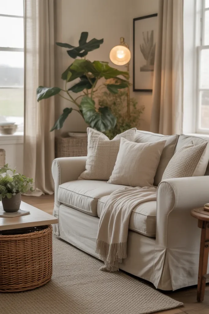 Cozy Slipcovered Sofas for Relaxed Living