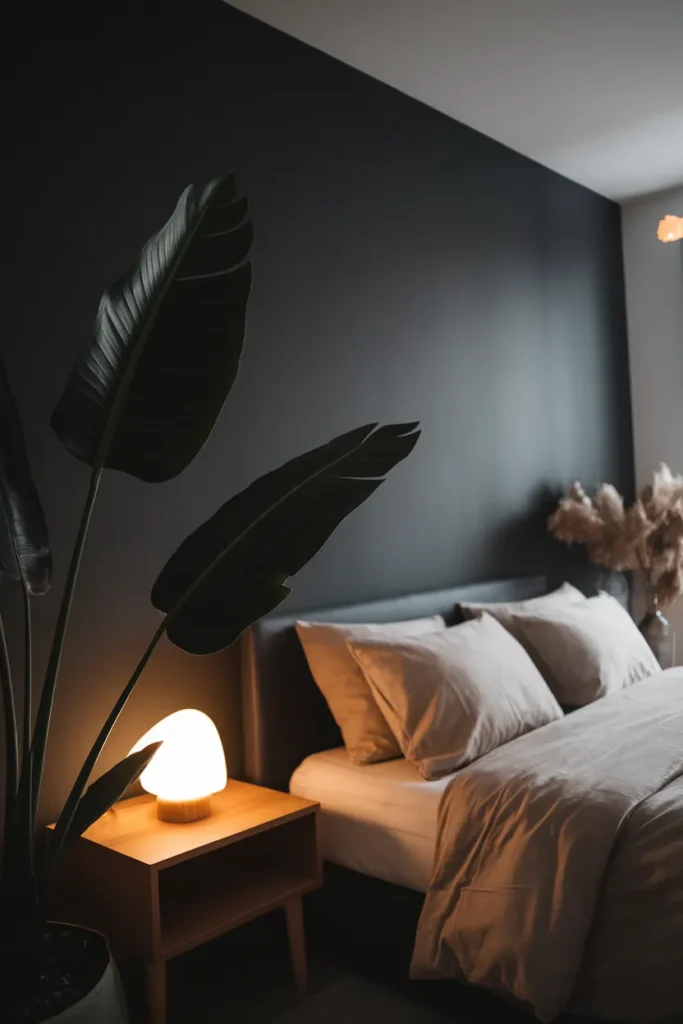 Dark Leaf Bedroom Mood
