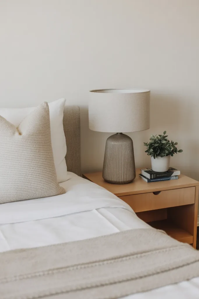 Decluttered Bedside Setup