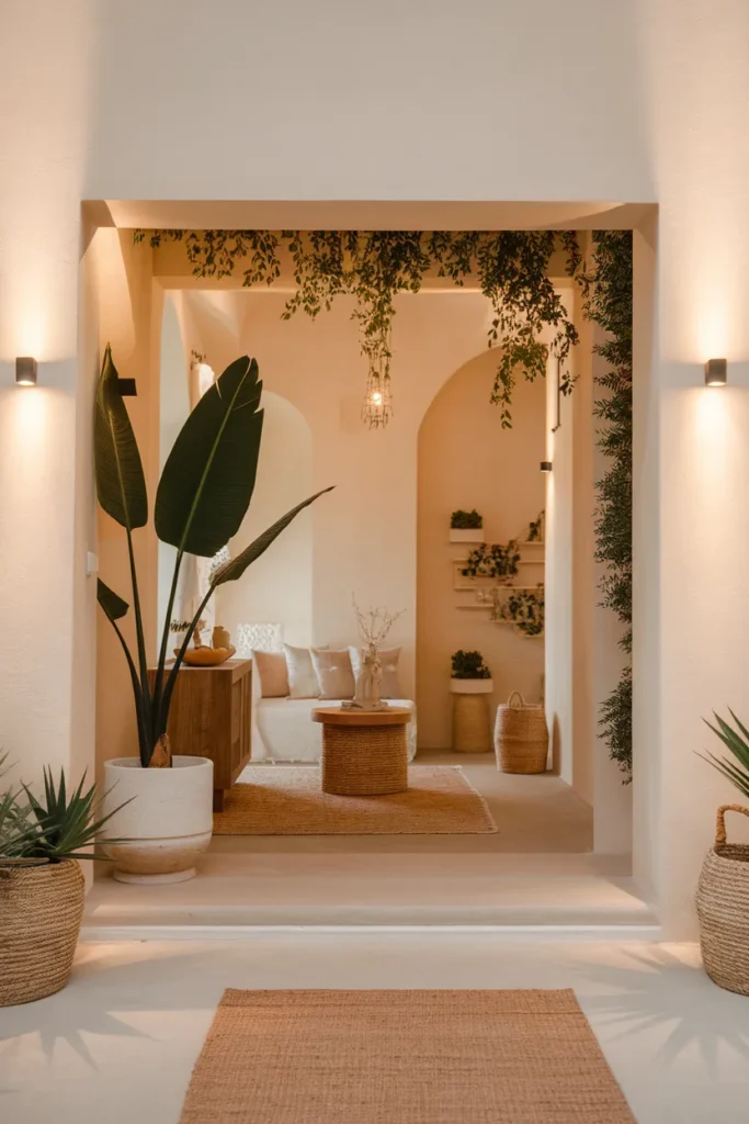 Entryway Plant Welcome