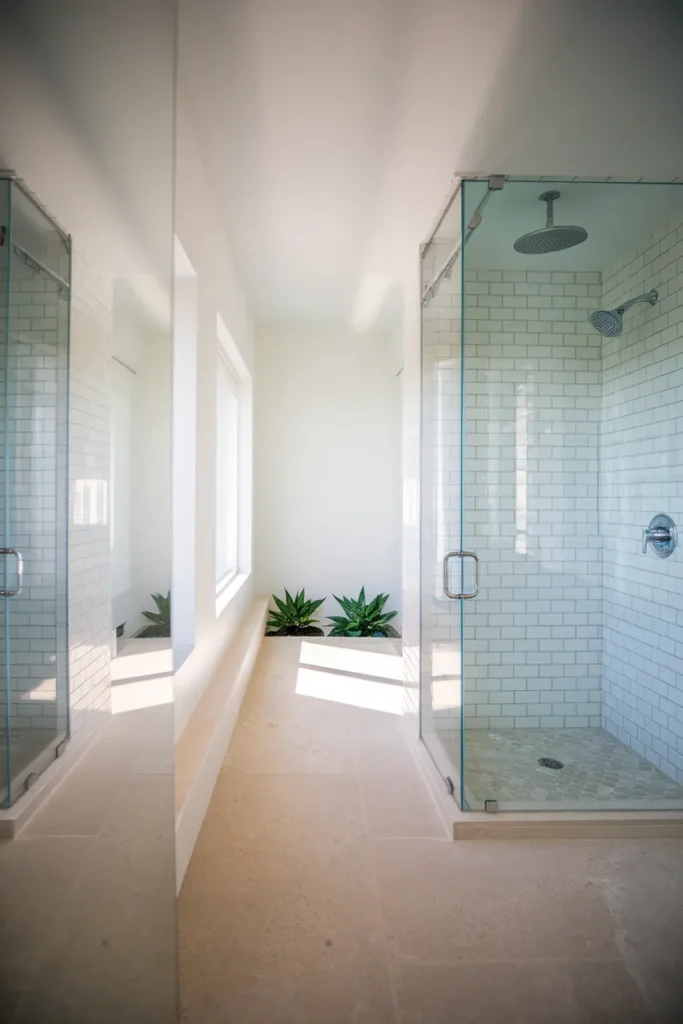 Glass Shower Blue Tint