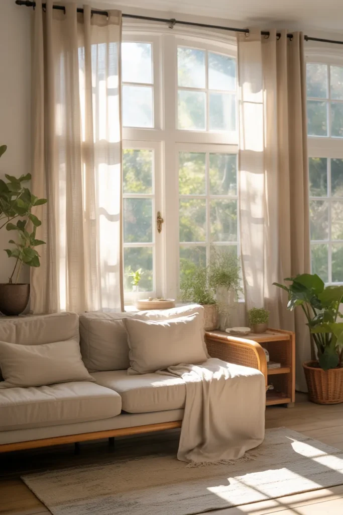 Light Linen Curtains for an Airy Feel