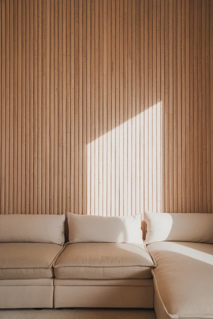 Light Wood Wall Slats