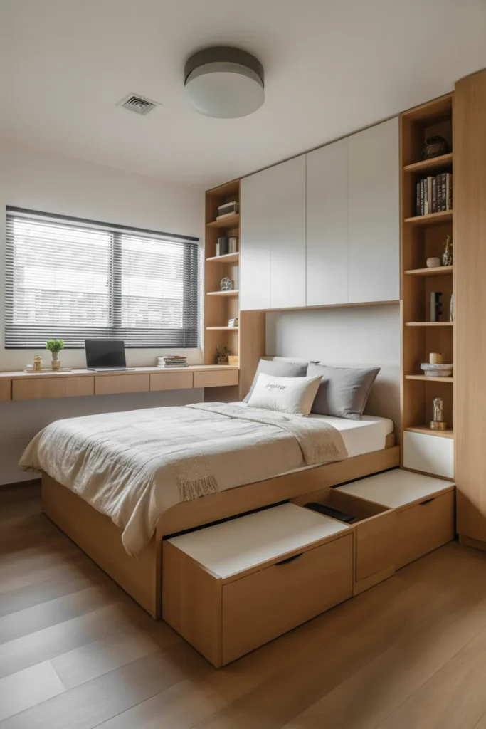 Multi-Functional Furniture Small Bedroom