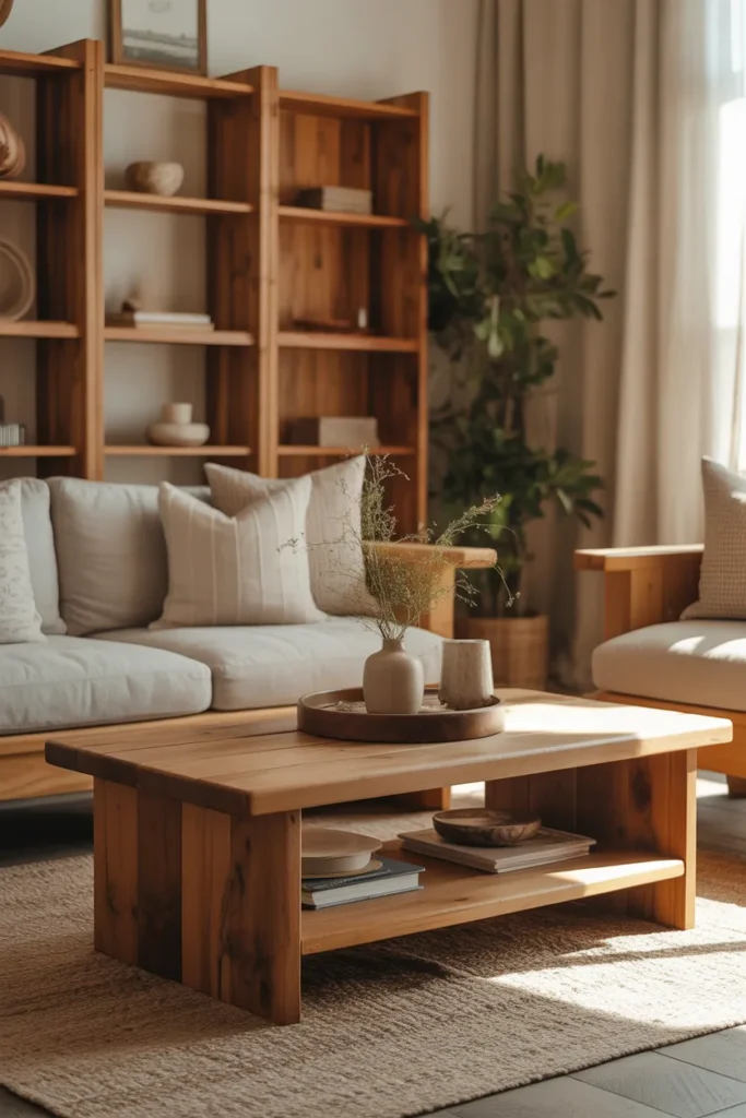 Natural Wood Furniture with Warm Finishes