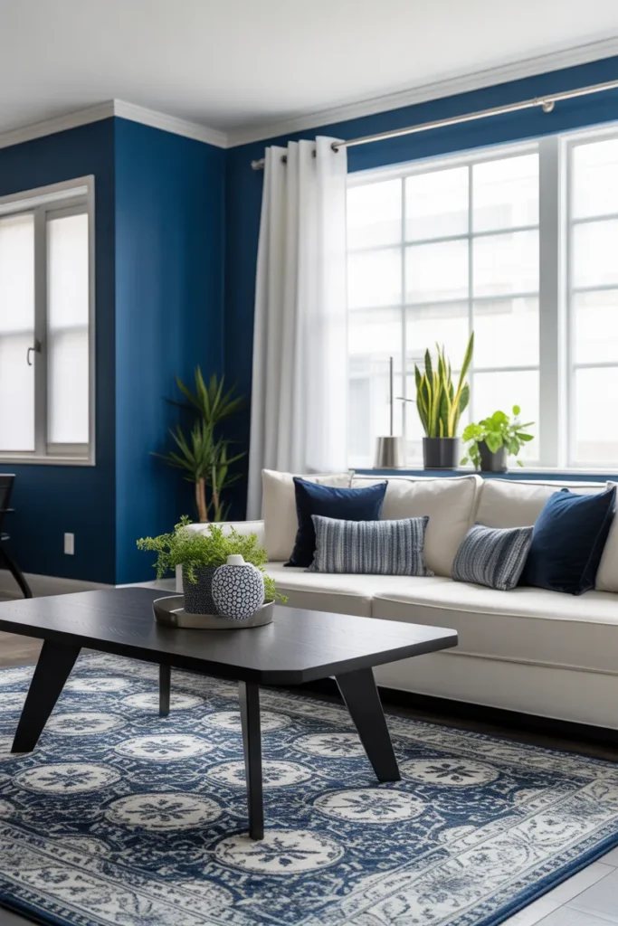 Navy and White Contrast