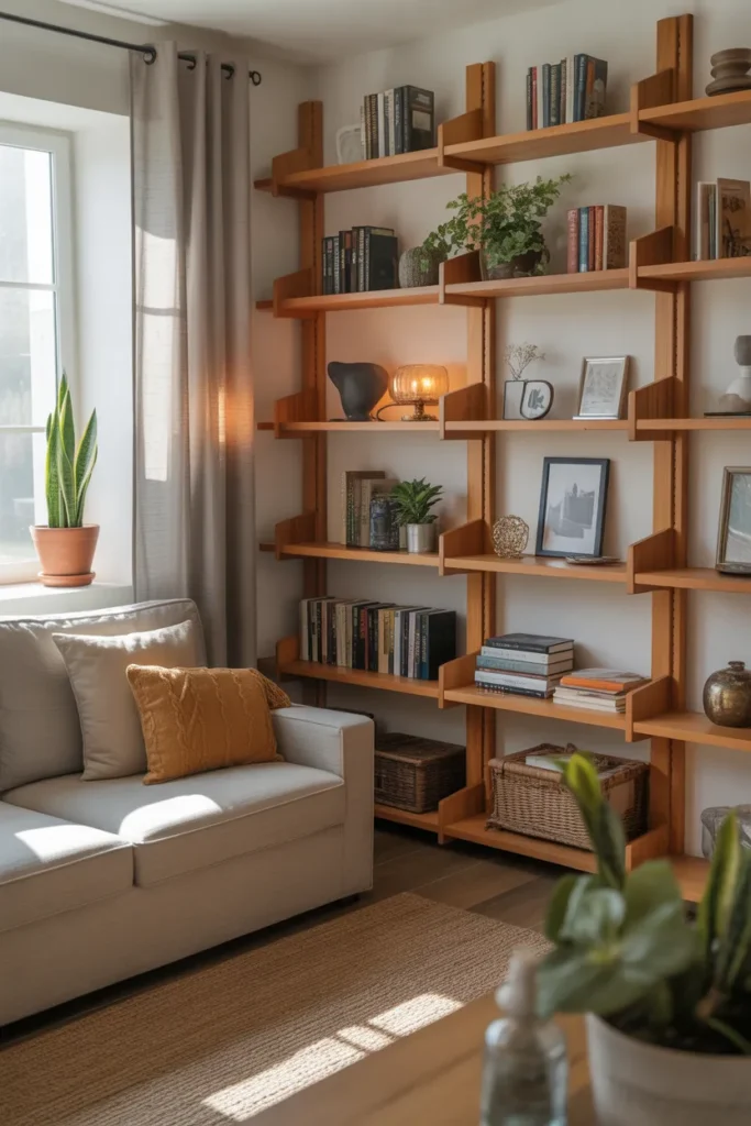 Open Shelving with Rustic Decor