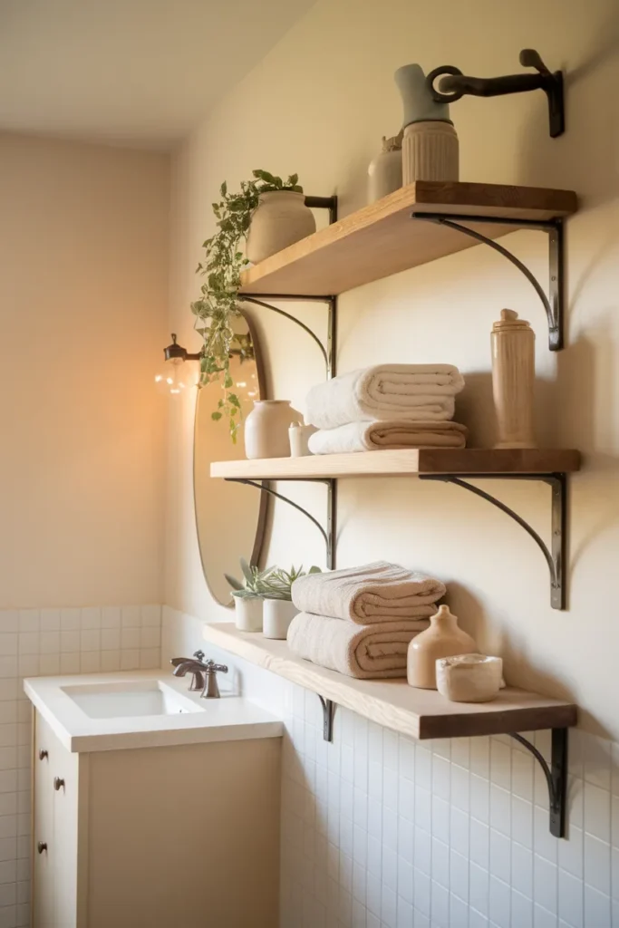 Open Wooden Shelving