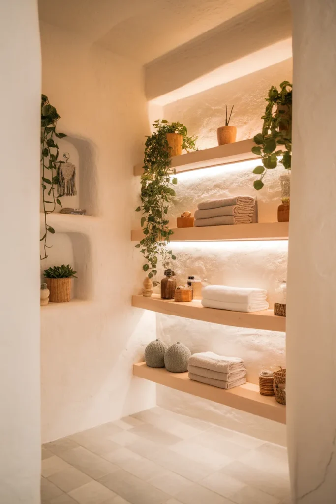 Open Wooden Shelving