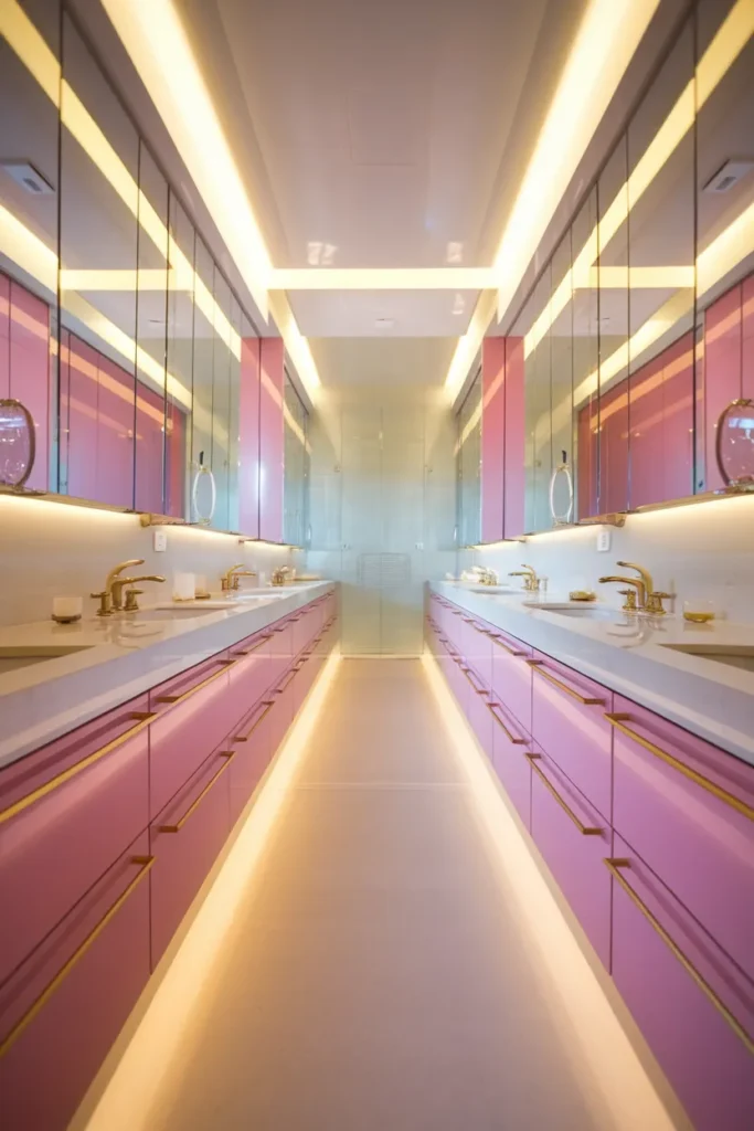 Pink Gloss Cabinets