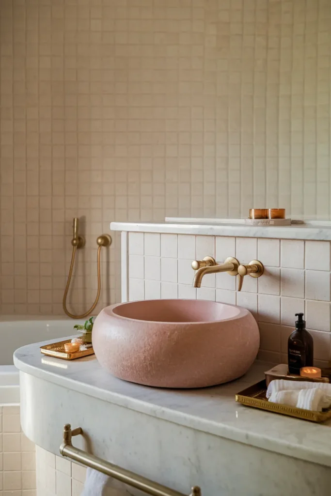 Pink Stone Sink