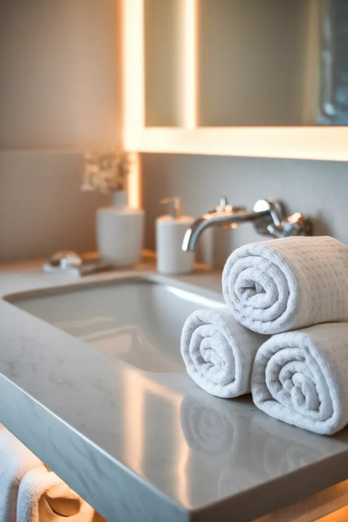 Rolled Towel Stack