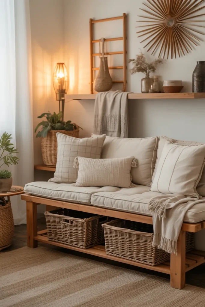 Rustic Entry Seating Corner