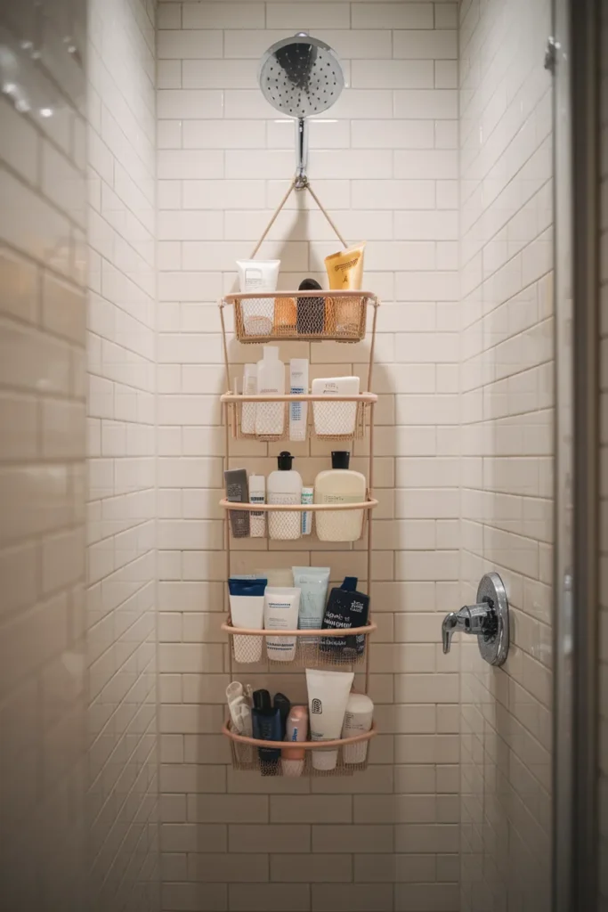 Shower Caddy Setup