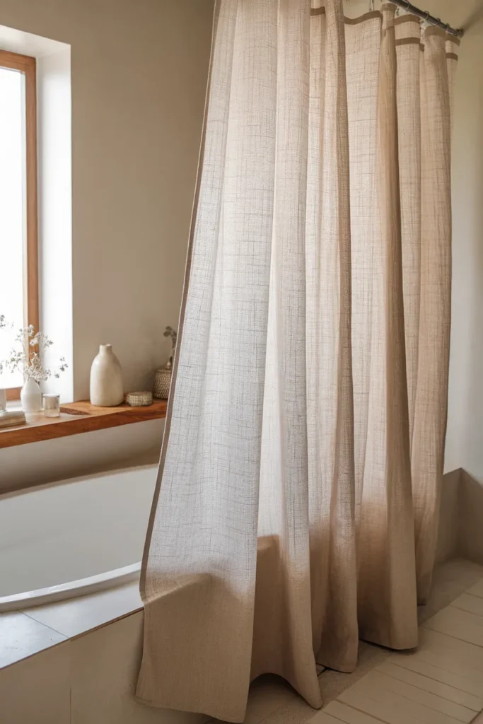 Soft Linen Shower Curtain
