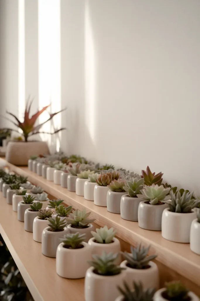 Succulent Shelf Row