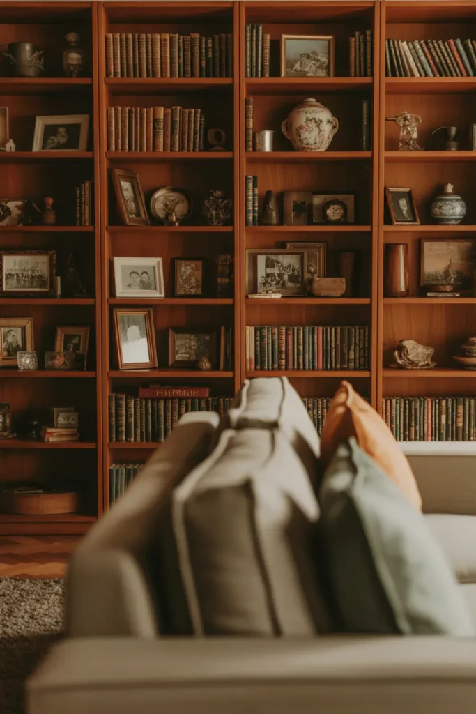 Vintage Bookshelf Display