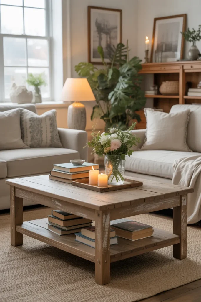 Vintage Coffee Table Centerpiece