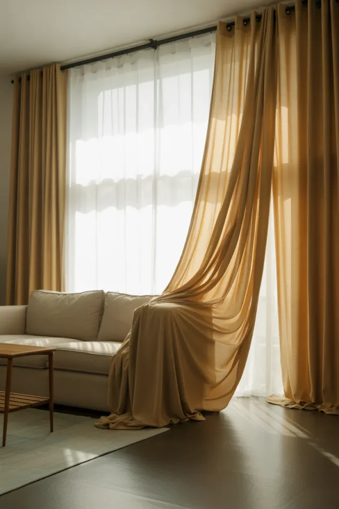 Warm Neutral Drapes