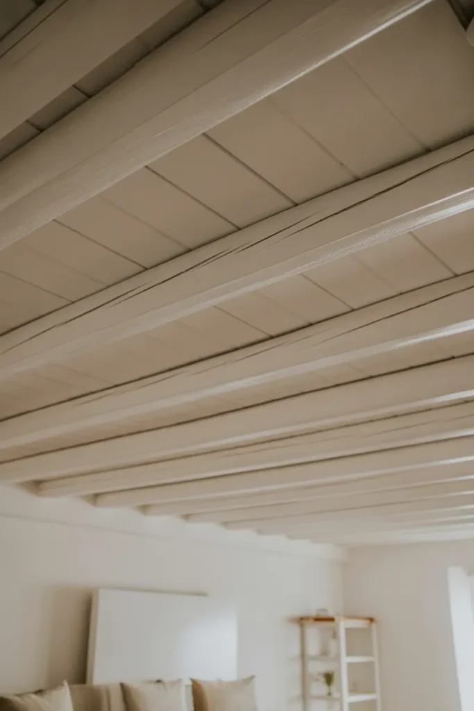 White Ceiling Beams