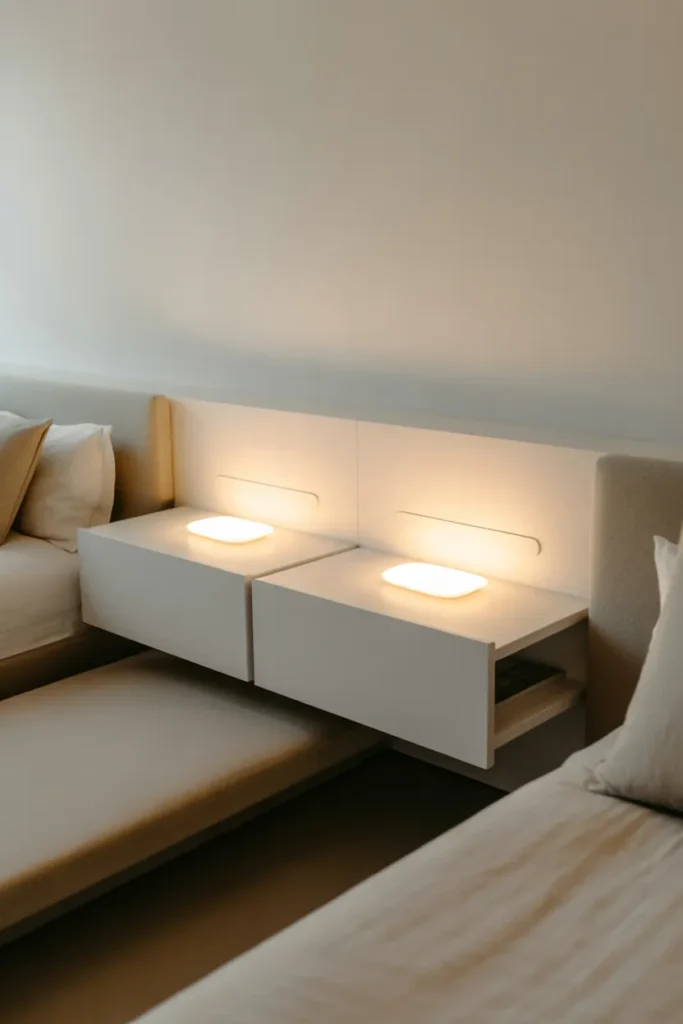 White Floating Nightstands