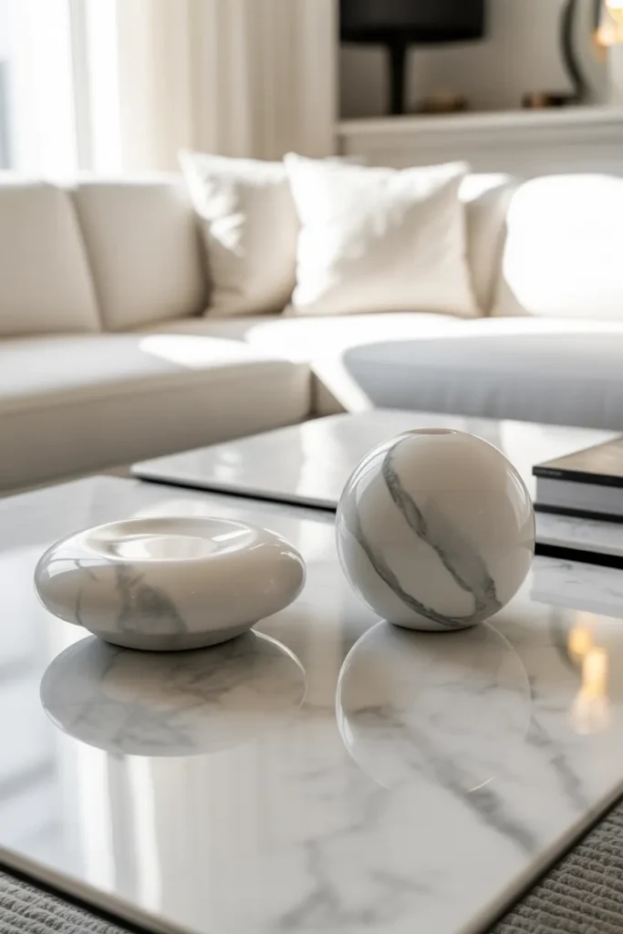White Marble Accents