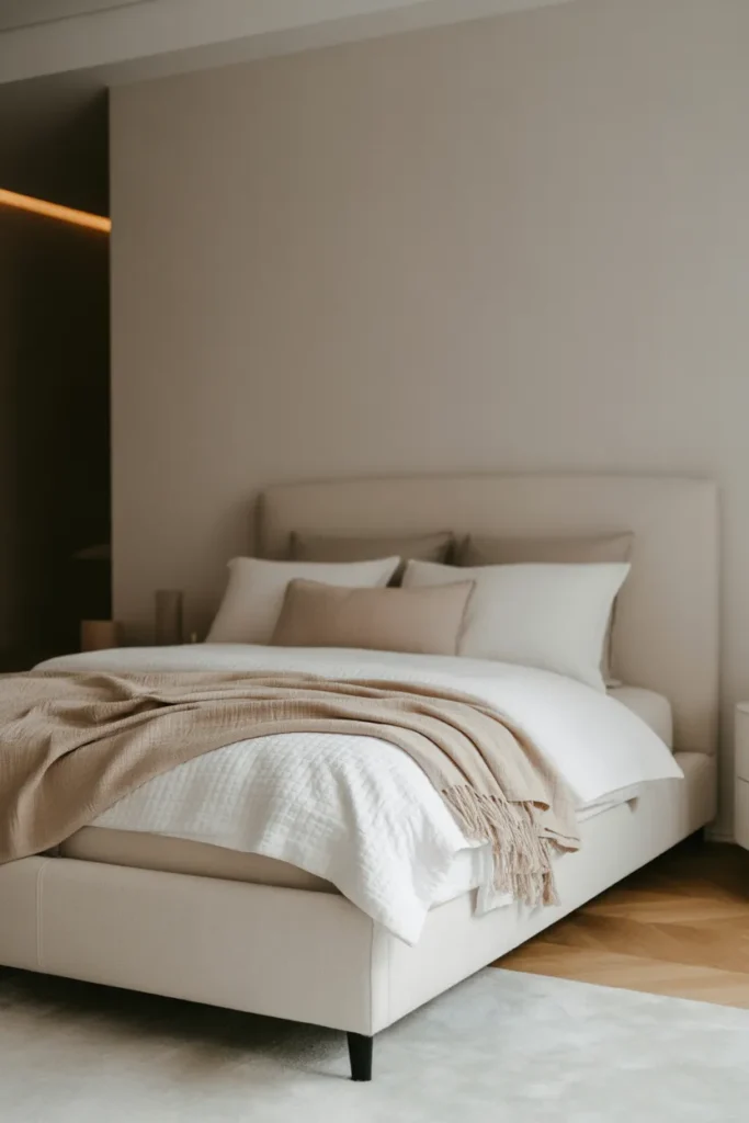 White Upholstered Bed