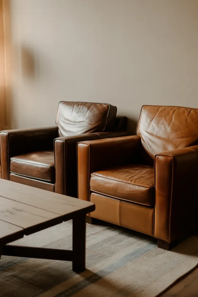 Worn Leather Chairs