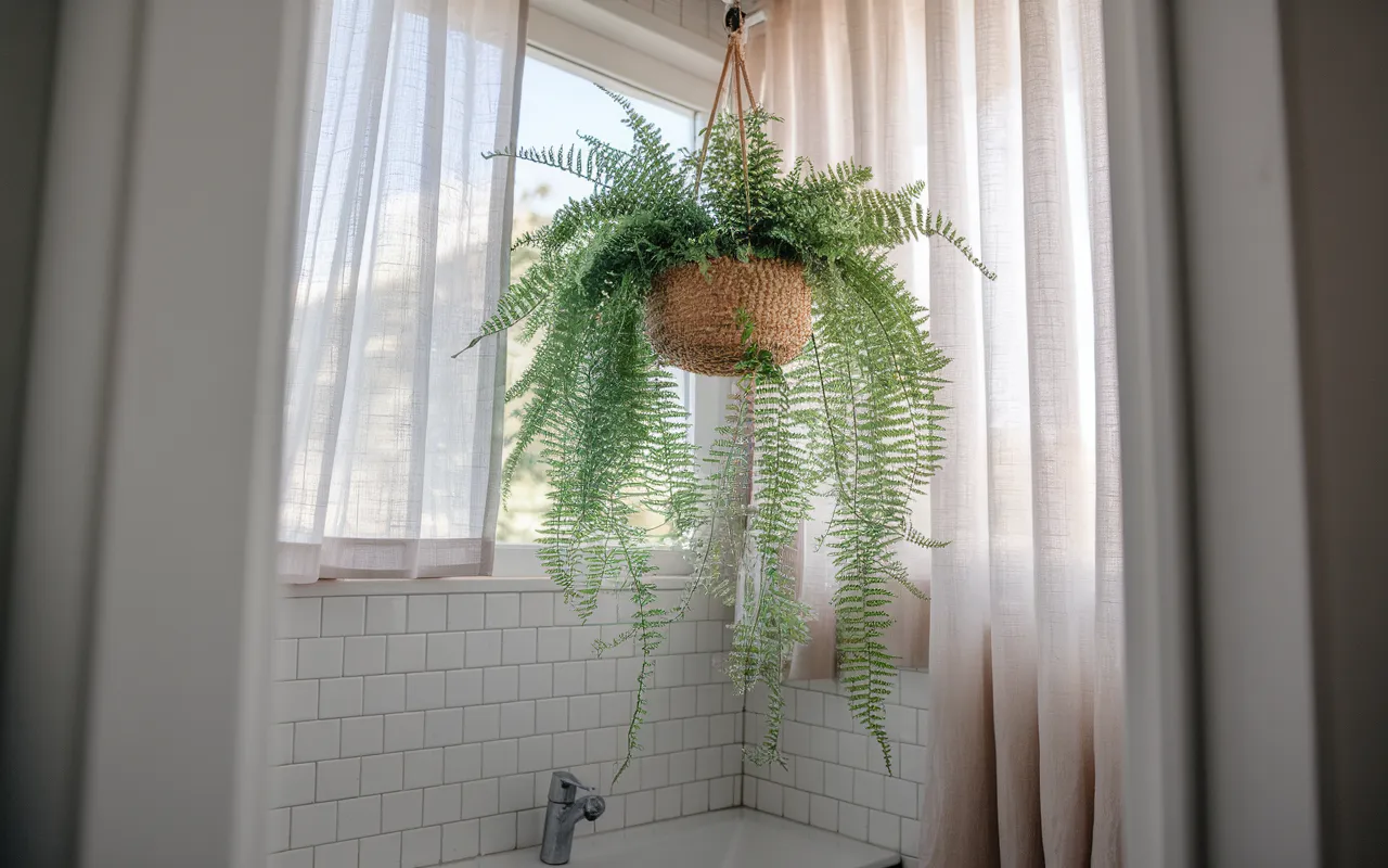 moisture absorbing bathroom plants