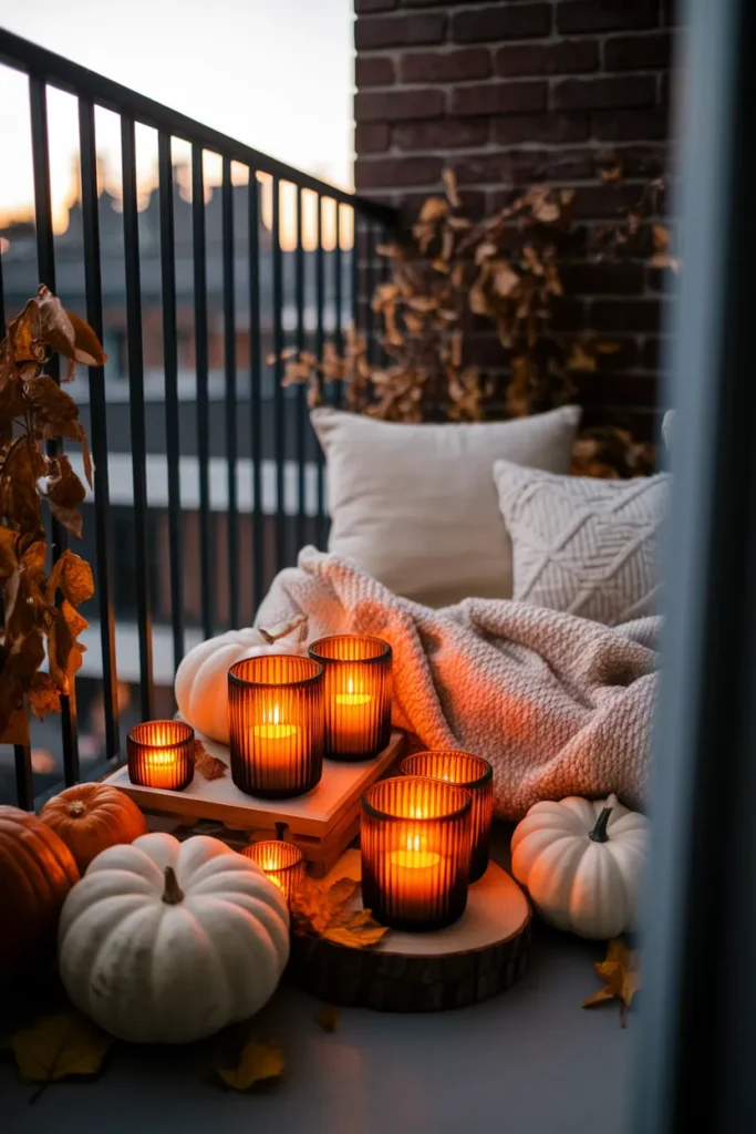 Amber Candle Cluster
