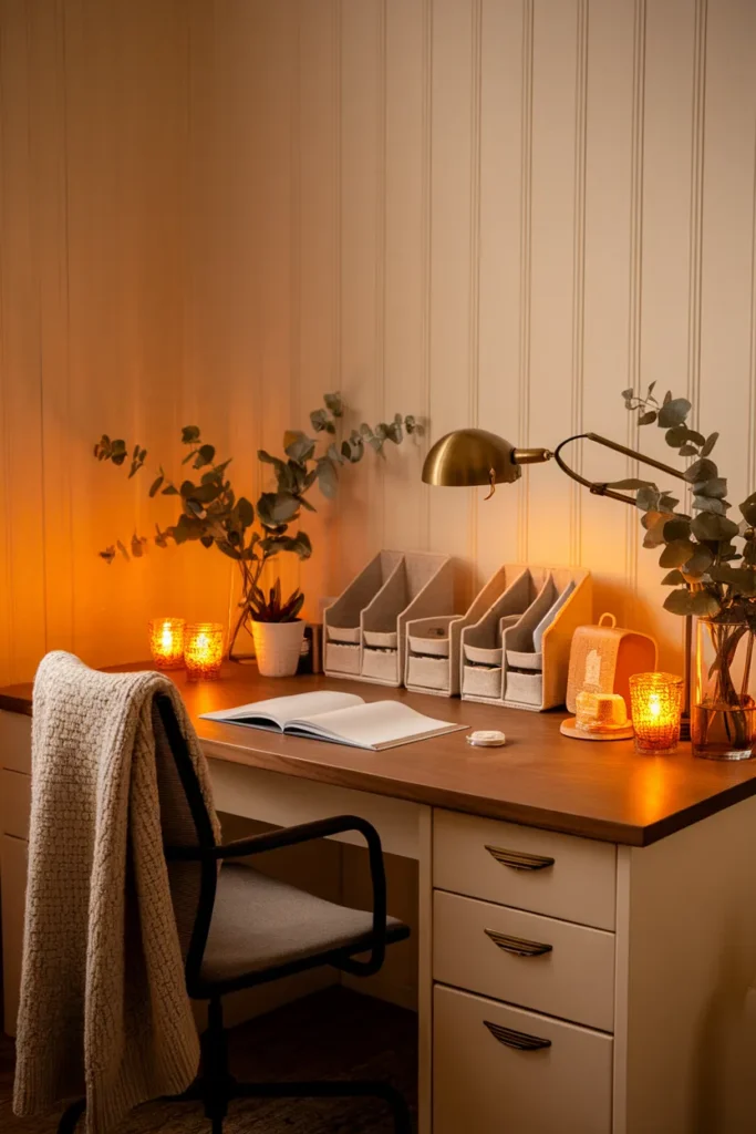  Candlelit Plant Desk