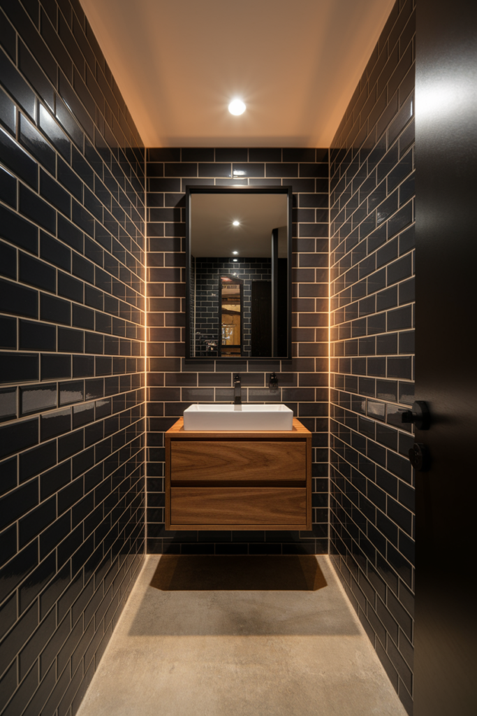 Charcoal Tile Contrast