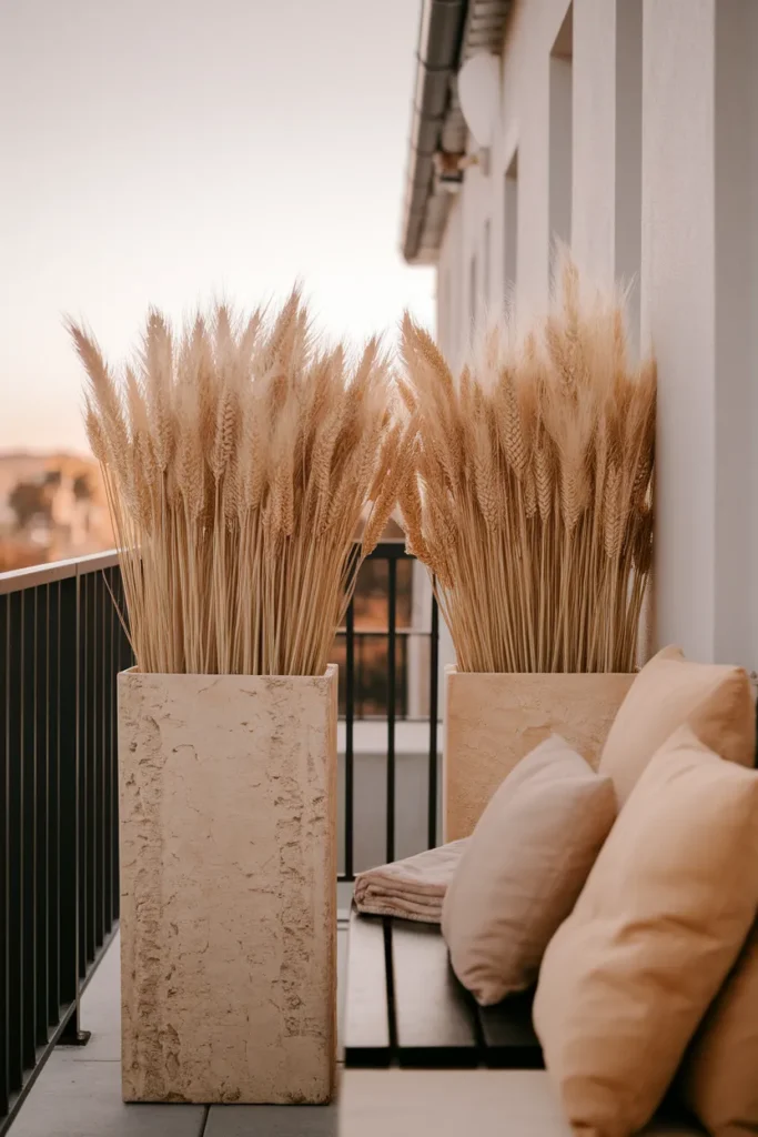 Dried Grass Planters