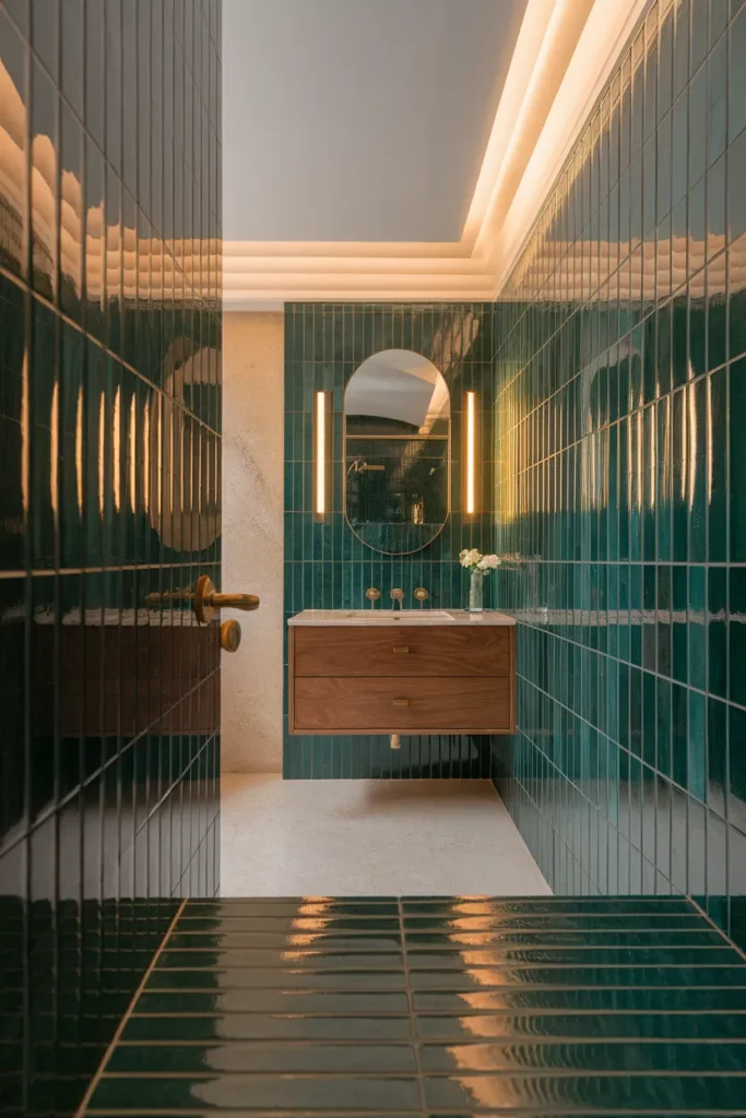Emerald Ribbed Walls