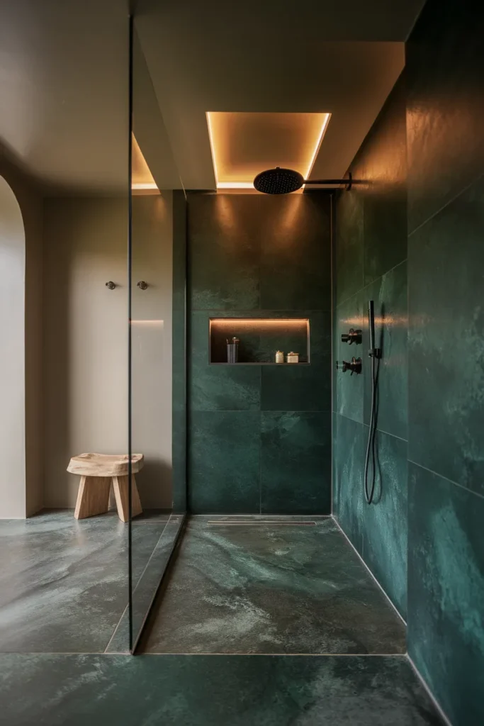 Forest Tile Shower