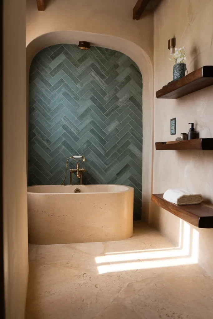 Jade Herringbone Accent
