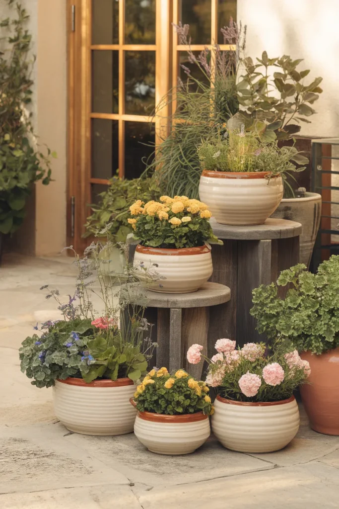 Layered Container Pots