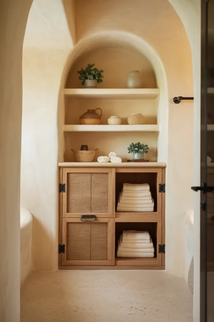 Linen Cabinet Greenery