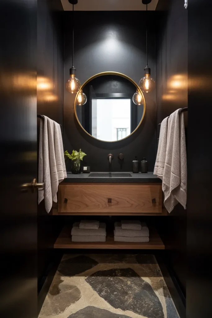 Moody Charcoal Walls