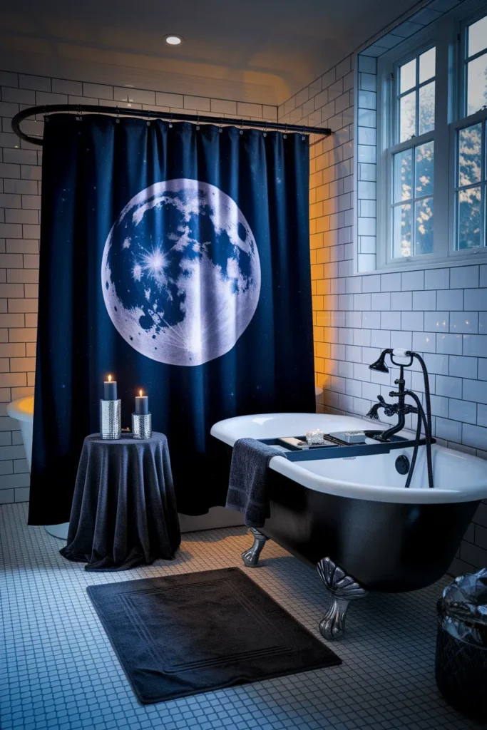 Moonlit Shower Curtain