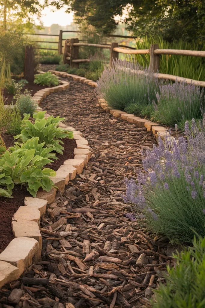 Mulched Path Borders