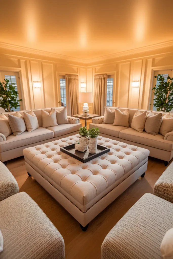 Oversized Ottoman Centerpiece
