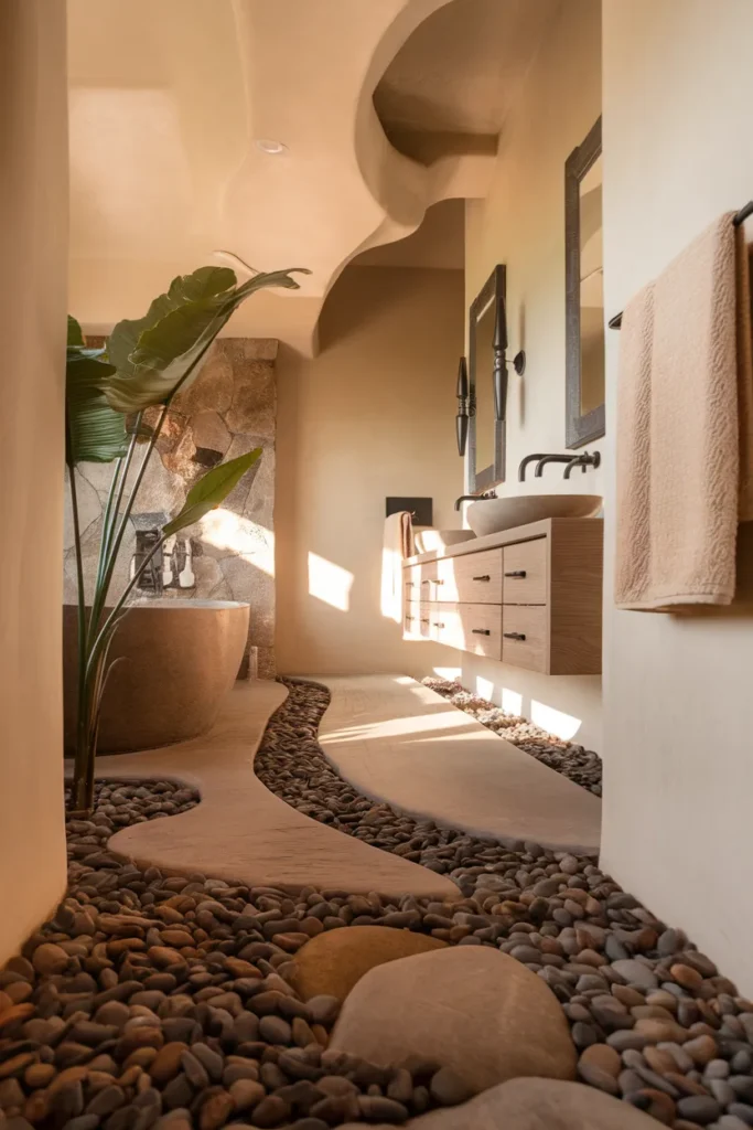 Pebble Floor Greenery