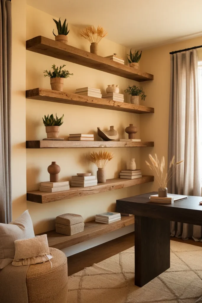Rustic Floating Shelves
